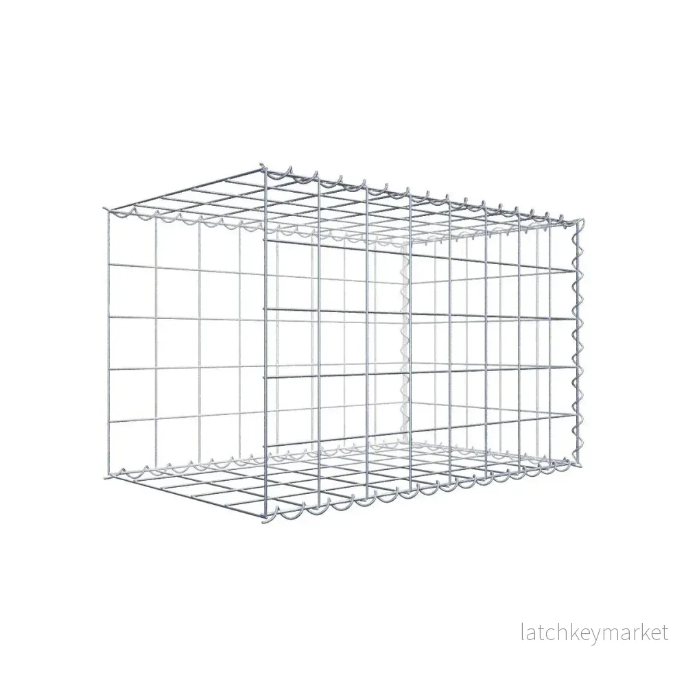 Extra gabion typ 2 80 cm x 50 cm x 50 cm (L x H x D), maskstorlek 10 cm x 10 cm, spiral Extra gabion typ 2 80 cm x 50 cm x 50 cm (L x H x D), maskstorlek 10 cm x 10 cm, spiral