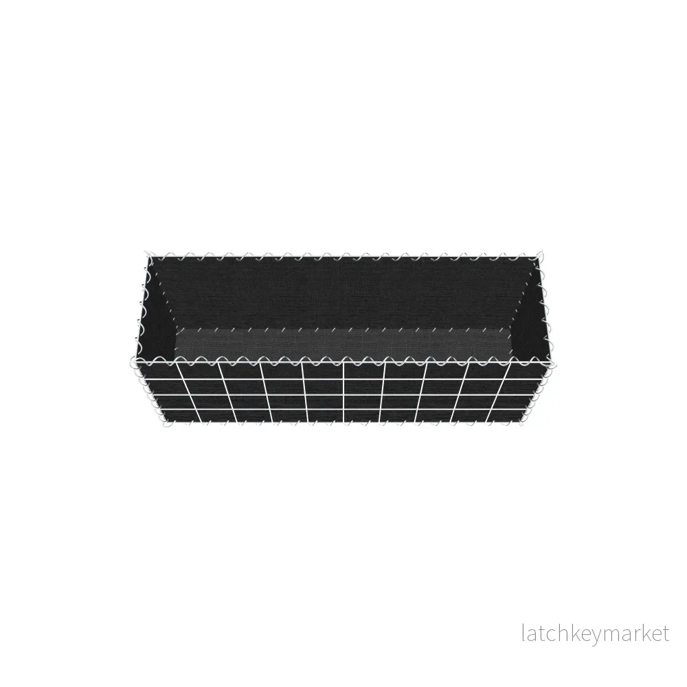 Grön gabion med fleece 100 cm x 40 cm x 30 cm (L x H x D), maskstorlek 10 cm x 10 cm, spiral - Bild 3
