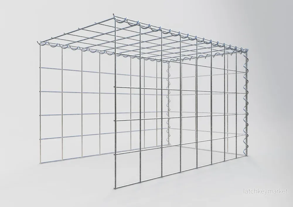 Extra gabion typ 4 80 cm x 50 cm x 50 cm (L x H x D), maskstorlek 10 cm x 10 cm, spiral - Bild 2