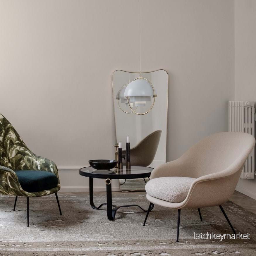 Bat Lounge Chair Low Back Conic Base Brass Semi Matt - Bild 2