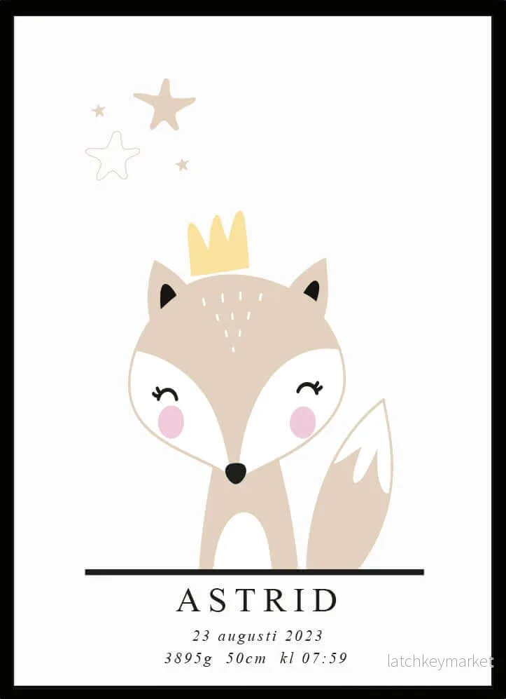 Namntavla Little fox Namntavla Little fox