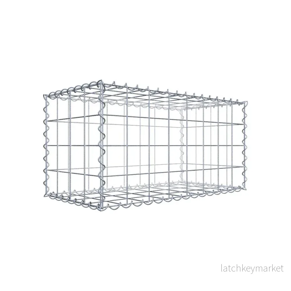 Gabion 80 cm x 40 cm x 40 cm (L x H x D), maskstorlek 10 cm x 10 cm, spiral Gabion 80 cm x 40 cm x 40 cm (L x H x D), maskstorlek 10 cm x 10 cm, spiral