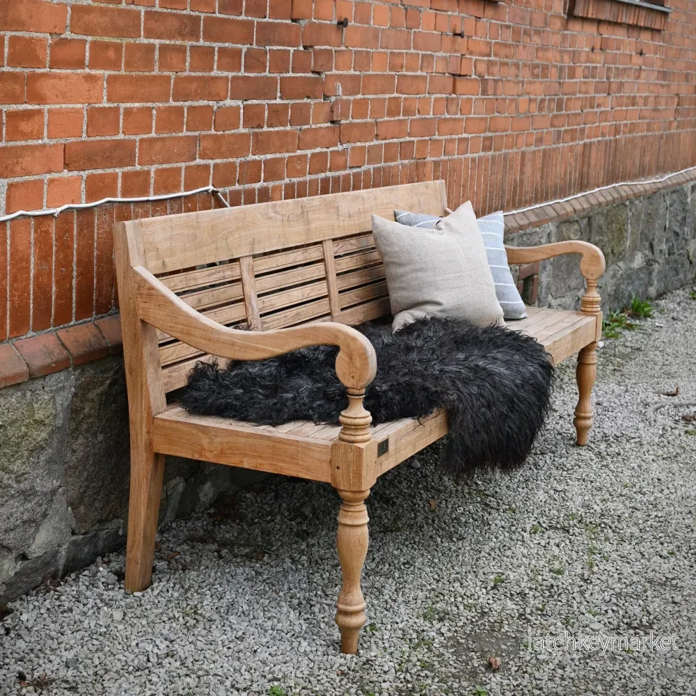 Vintage trädgårdssoffa teak Anna - Bild 3