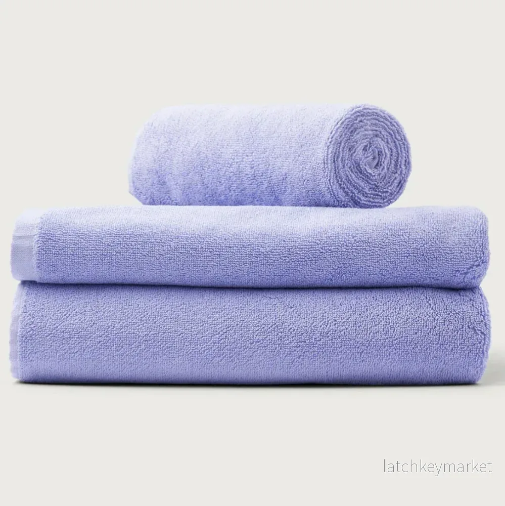 Bongusta Towels Solid Lavender Blue Bongusta Towels Solid Lavender Blue