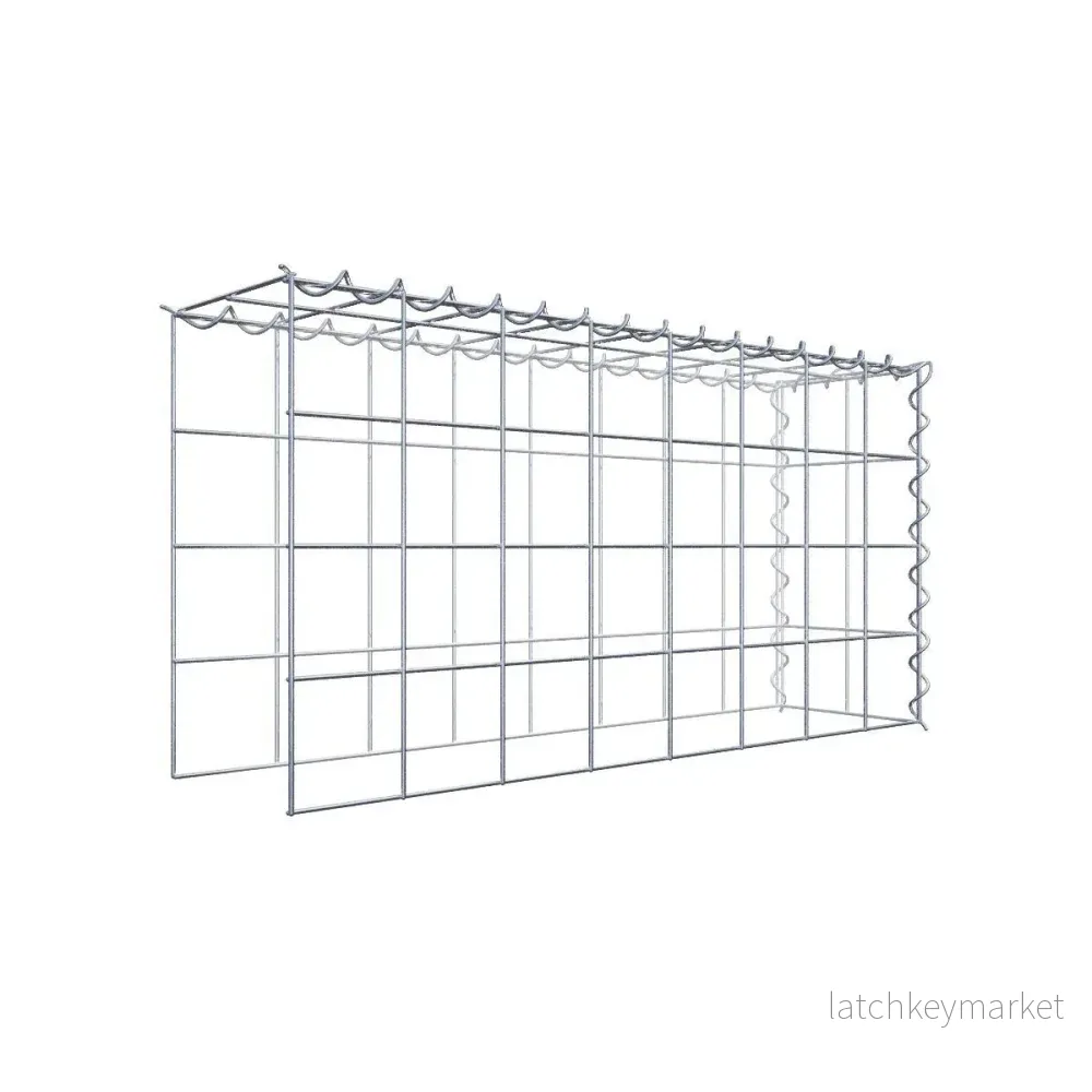 Extra gabion typ 4 80 cm x 40 cm x 20 cm (L x H x D), maskstorlek 10 cm x 10 cm, spiral Extra gabion typ 4 80 cm x 40 cm x 20 cm (L x H x D), maskstorlek 10 cm x 10 cm, spiral
