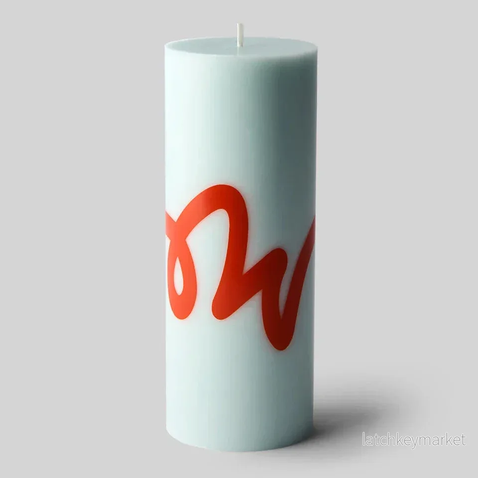 Pillar Candle Mint & Red Pillar Candle Mint & Red