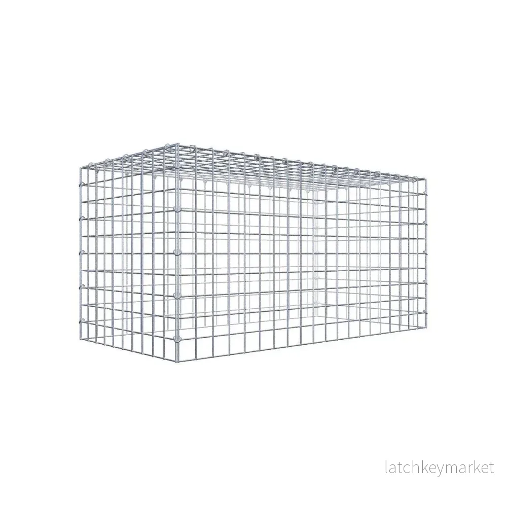 Typ 3 påbyggnadsgabion 100 cm x 50 cm x 50 cm (L x H x D), maskstorlek 5 cm x 5 cm, C-ring Typ 3 påbyggnadsgabion 100 cm x 50 cm x 50 cm (L x H x D), maskstorlek 5 cm x 5 cm, C-ring