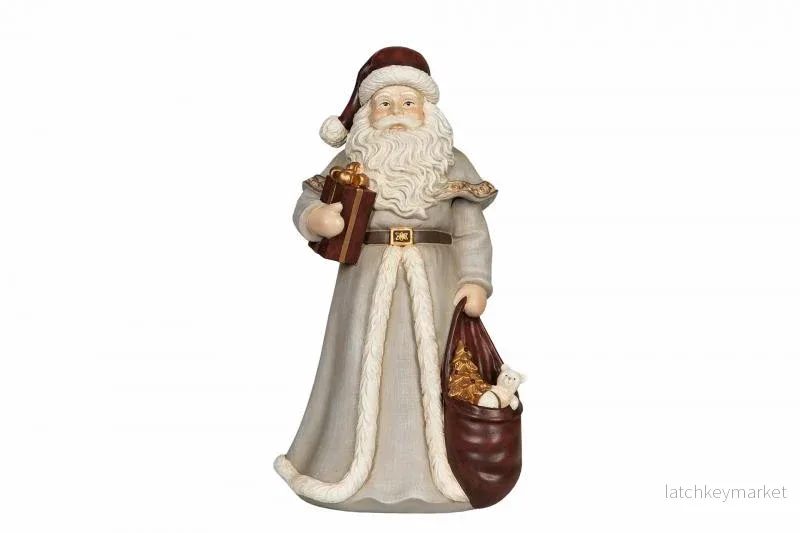 Juldekoration Inomhus Tomte Julklapp 16×15,5x31cm  REA
