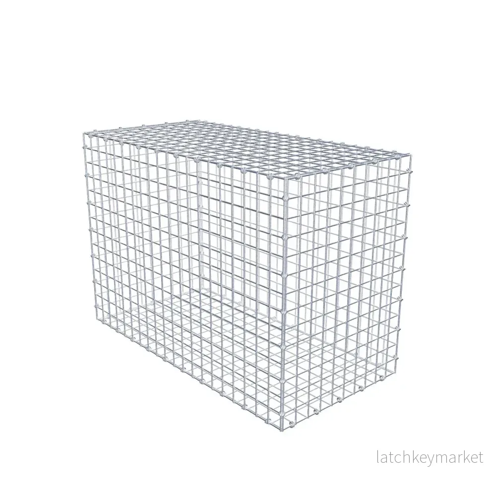 Gabion 100 cm x 70 cm x 50 cm (L x H x D), maskstorlek 5 x 5 cm, spiralring