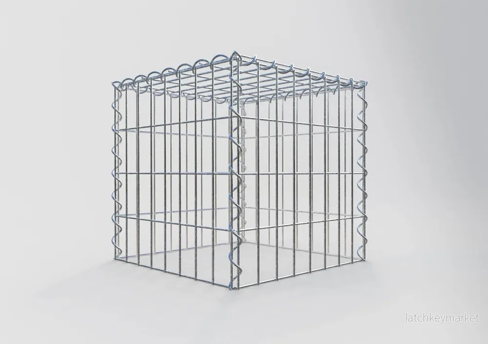 Extra gabion typ 3 40 cm x 40 cm x 40 cm (L x H x D), maskstorlek 5 cm x 10 cm, spiral - Bild 2