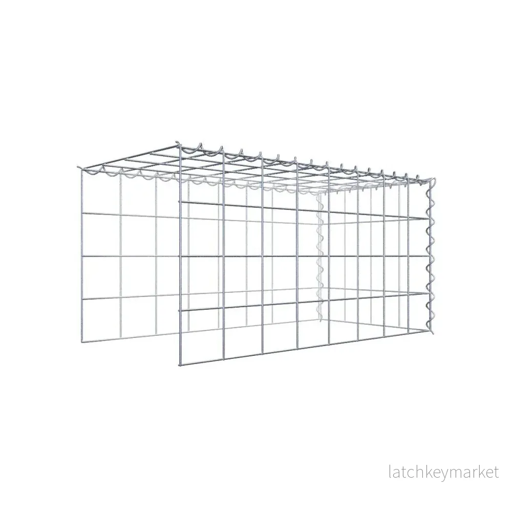 Extra gabion typ 4 80 cm x 40 cm x 40 cm (L x H x D), maskstorlek 10 cm x 10 cm, spiral Extra gabion typ 4 80 cm x 40 cm x 40 cm (L x H x D), maskstorlek 10 cm x 10 cm, spiral