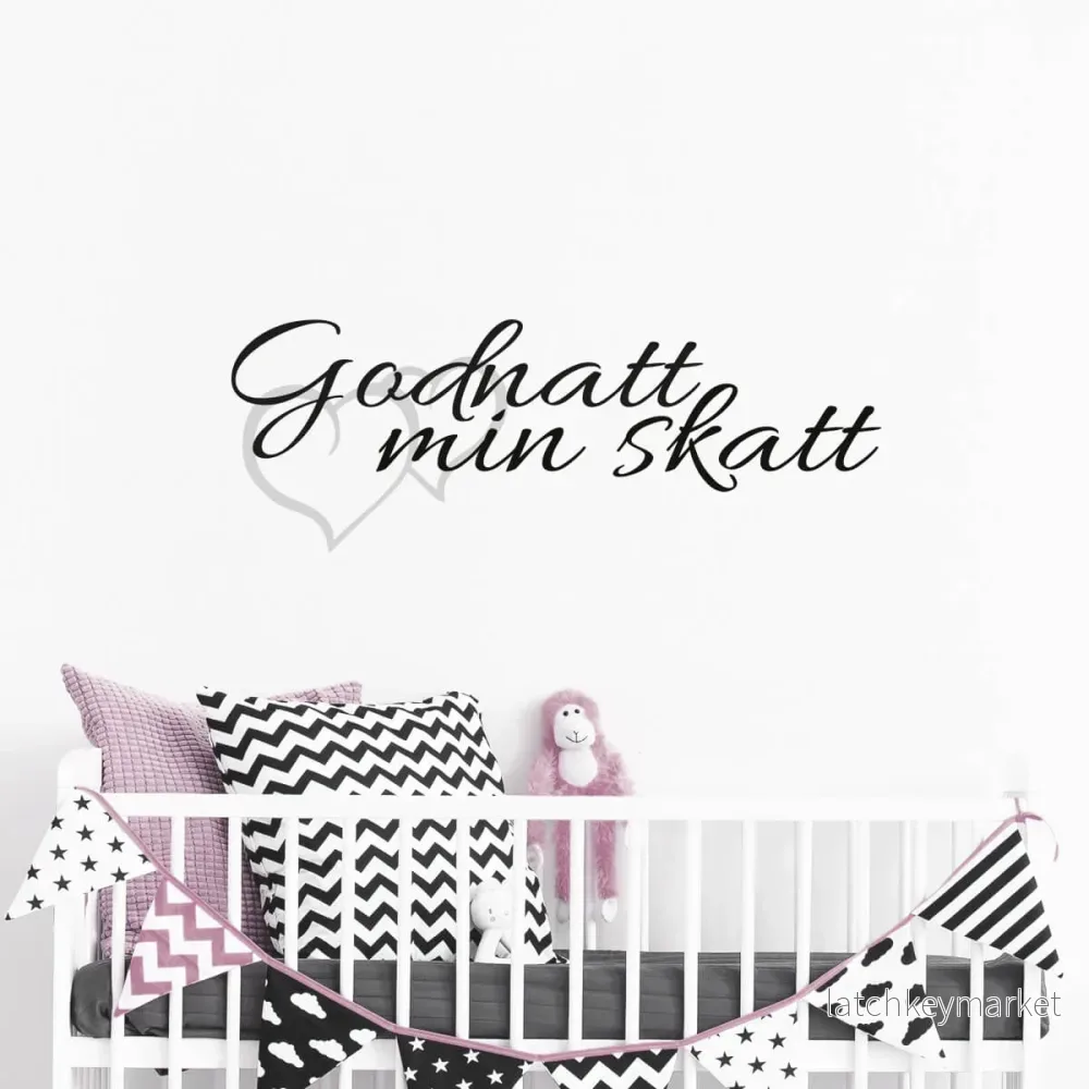 Väggord Godnatt min skatt Väggord Godnatt min skatt