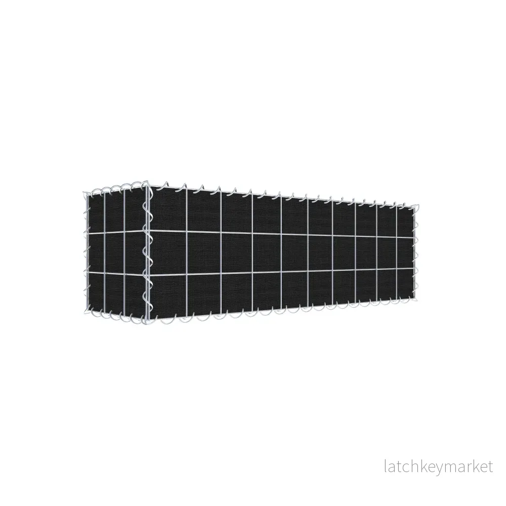 Grön gabion med fleece 100 cm x 30 cm x 30 cm (L x H x D), maskstorlek 10 cm x 10 cm, spiral Grön gabion med fleece 100 cm x 30 cm x 30 cm (L x H x D), maskstorlek 10 cm x 10 cm, spiral