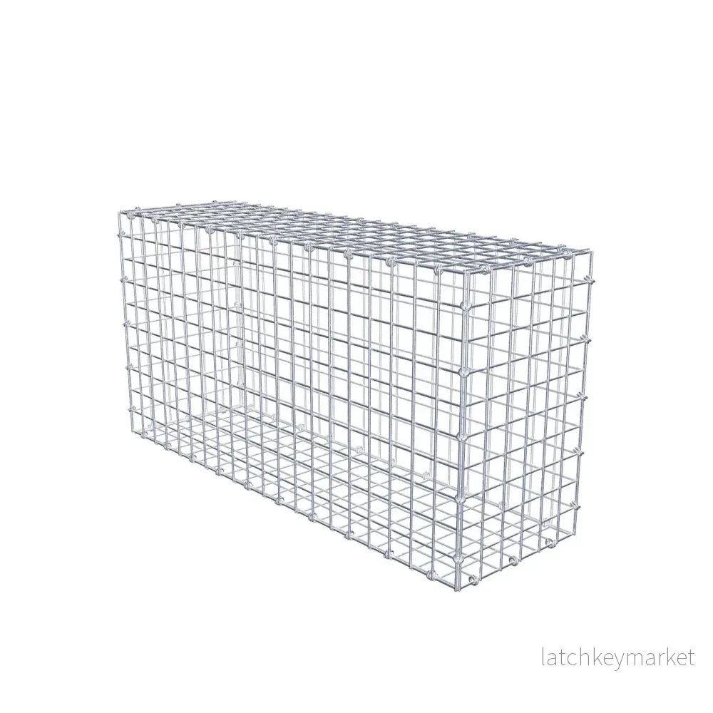 Gabion 100 cm x 50 cm x 30 cm (L x H x D), maskstorlek 5 x 5 cm, spiralring Gabion 100 cm x 50 cm x 30 cm (L x H x D), maskstorlek 5 x 5 cm, spiralring