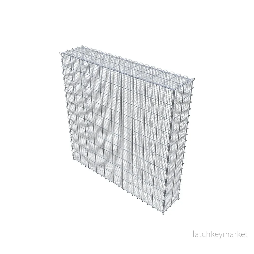 Sandgabion 100 cm x 100 cm x 20 cm (L x H x D), maskstorlek 10 cm x 10 cm, spiral - Bild 2
