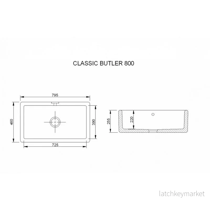Diskho i porslin Shaws Classic Butler 800 - Bild 3