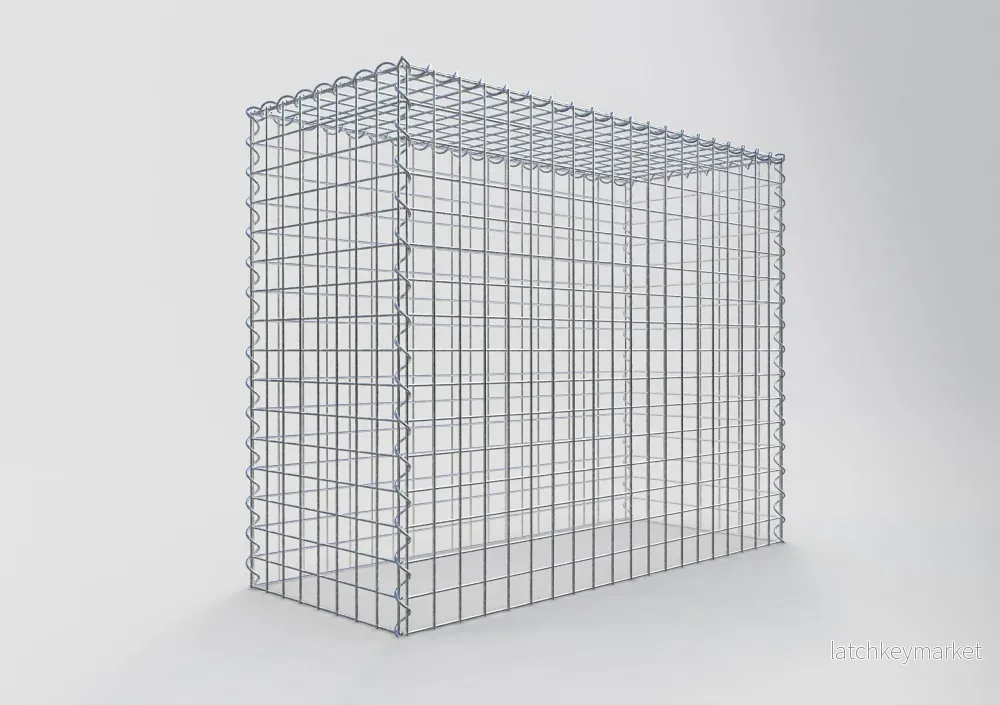 Extra gabion typ 3 100 cm x 80 cm x 40 cm (L x H x D), maskstorlek 5 cm x 5 cm, spiral - Bild 2
