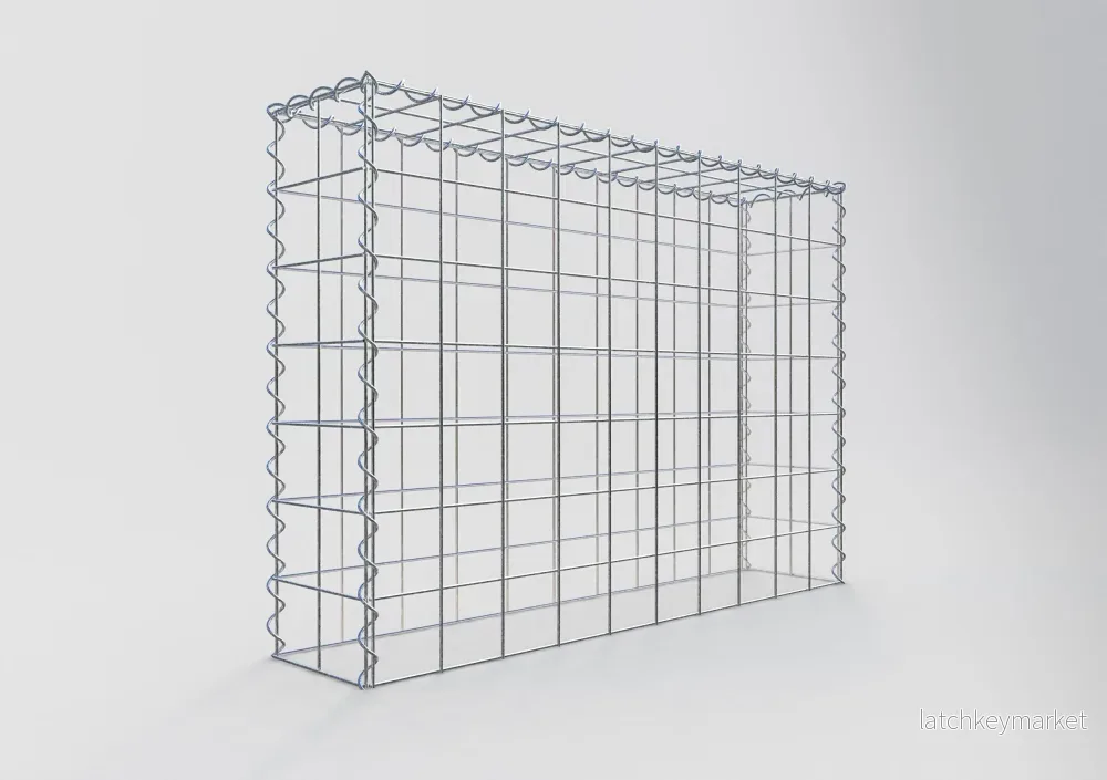 Extra gabion typ 3 100 cm x 70 cm x 20 cm (L x H x D), maskstorlek 10 cm x 10 cm, spiral - Bild 2