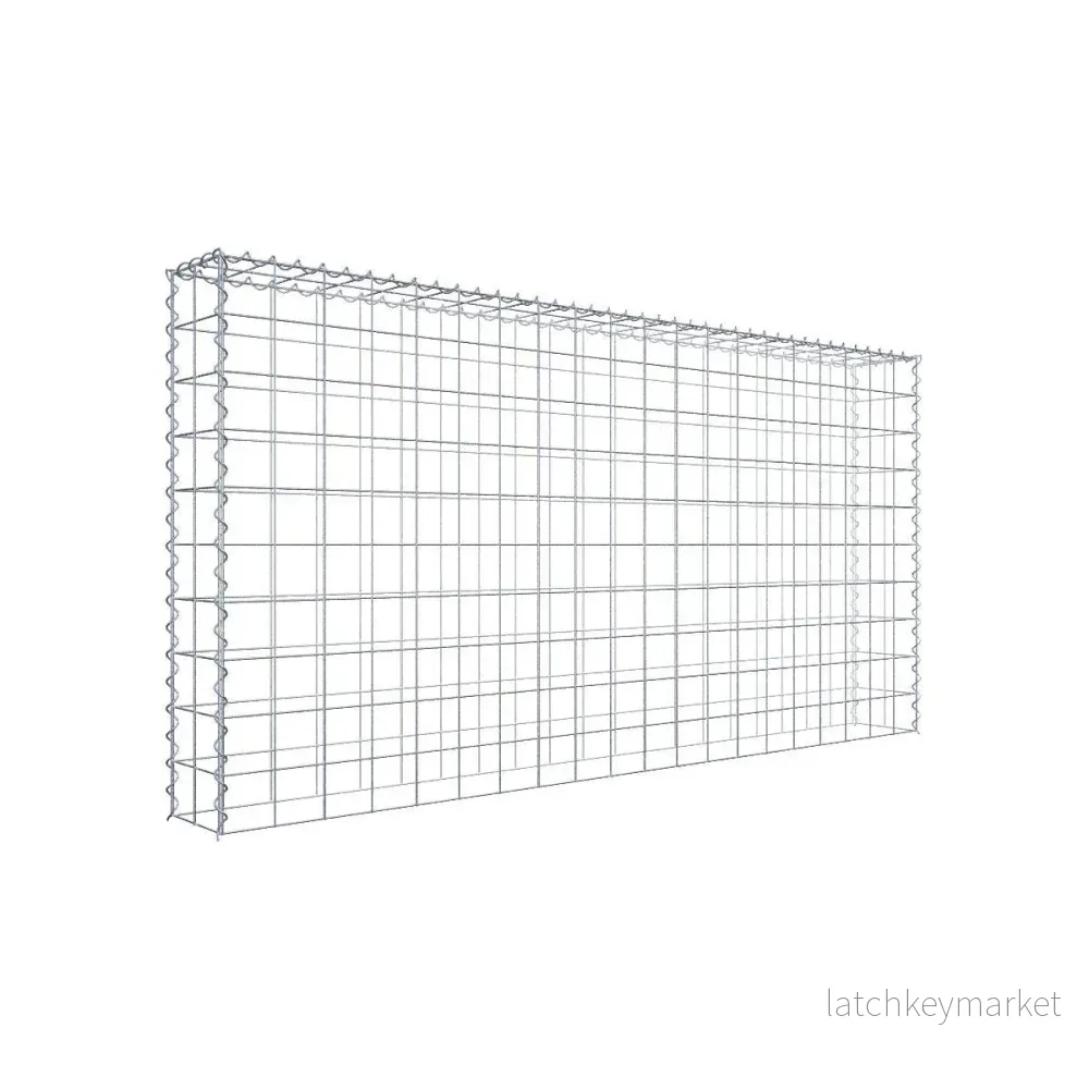 Extra gabion typ 3 200 cm x 100 cm x 20 cm (L x H x D), maskstorlek 10 cm x 10 cm, spiral Extra gabion typ 3 200 cm x 100 cm x 20 cm (L x H x D), maskstorlek 10 cm x 10 cm, spiral