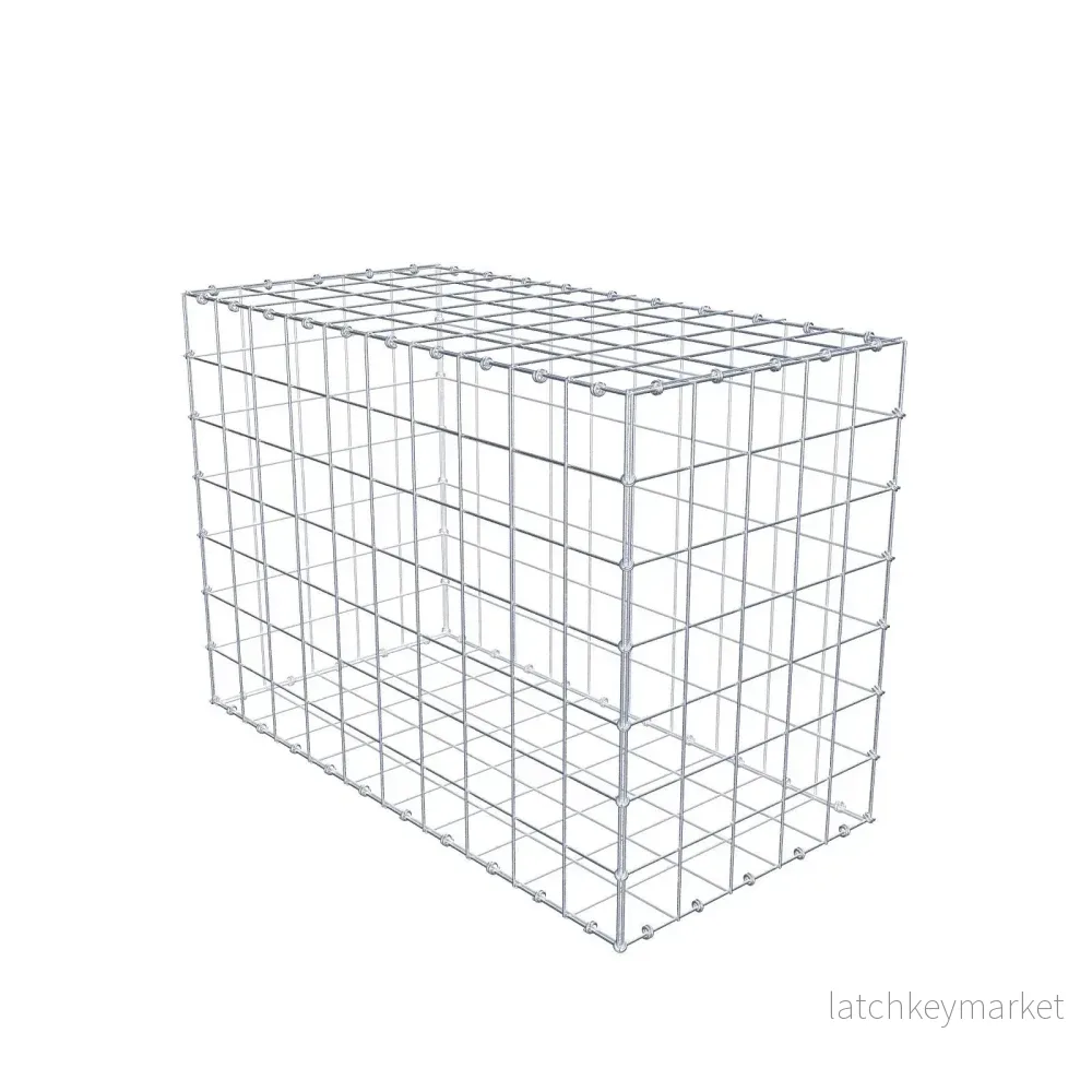 Gabion 100 cm x 70 cm x 50 cm (L x H x D), maskstorlek 10 x 10 cm, spiralring