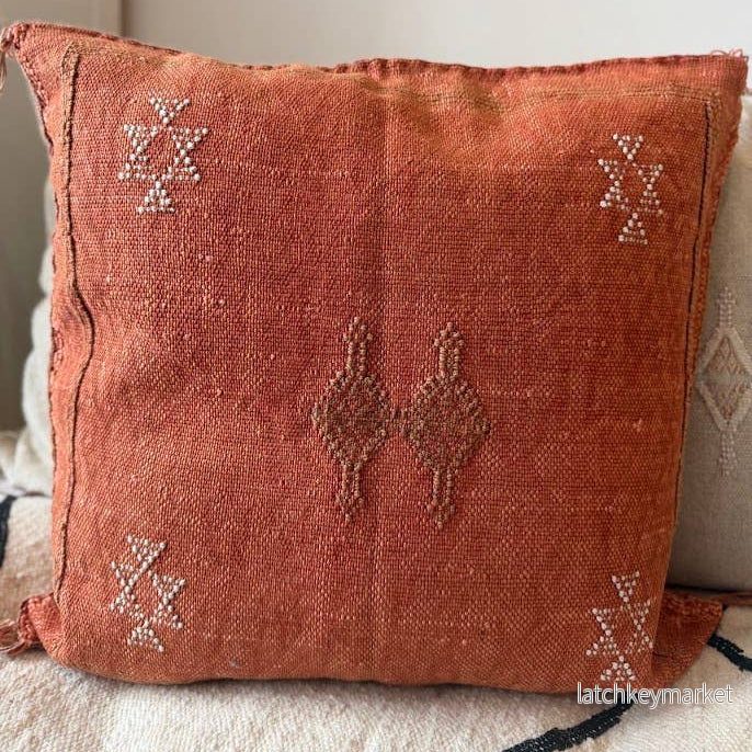 Cactus Silk kuddfodral - Terracotta 50 x 50 cm