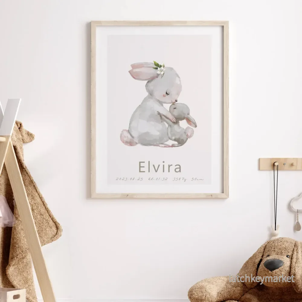 Namntavla rabbit kiss - Bild 2