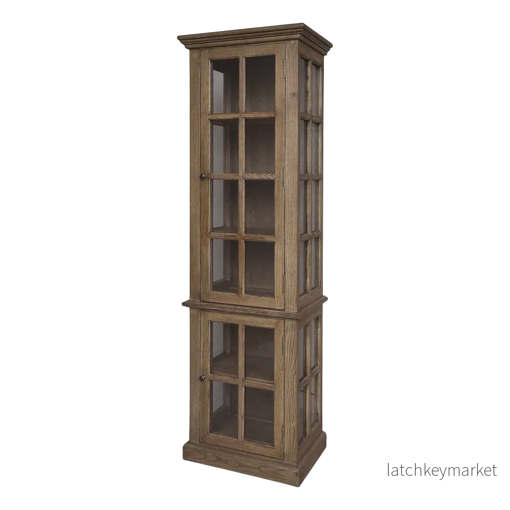 Chic Antique Vitrinskåp Marseille med 2 dörrar och hyllor H196/L60/B40 cm Natur Chic Antique Vitrinskåp Marseille med 2 dörrar och hyllor H196/L60/B40 cm Natur