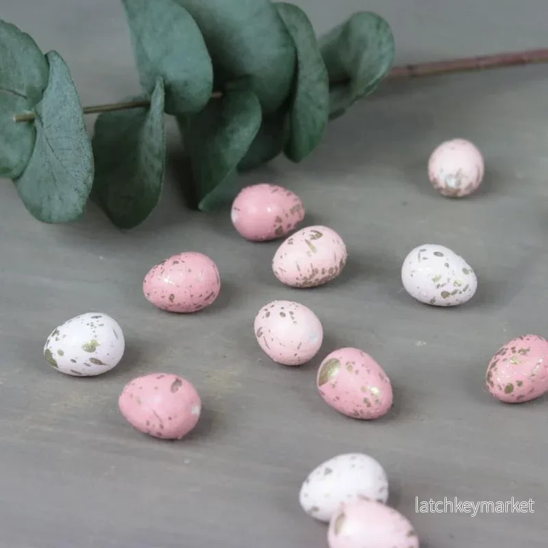Påskdekoration Ägg 24 st/påse – rosa/guld REA Påskdekoration Ägg 24 st/påse – rosa/guld REA