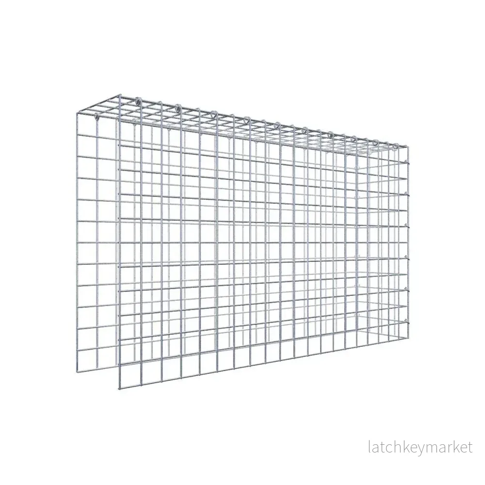 Typ 4 påbyggnadsgabion 100 cm x 60 cm x 20 cm (L x H x D), maskstorlek 5 cm x 5 cm, C-ring Typ 4 påbyggnadsgabion 100 cm x 60 cm x 20 cm (L x H x D), maskstorlek 5 cm x 5 cm, C-ring