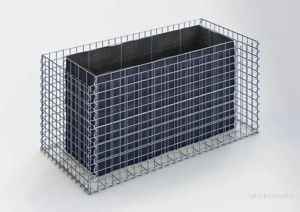 Högbädd, fyrkantig 130 cm x 60 cm x 60 cm (L x H x D), maskstorlek 5 x 5 cm, väggtjocklek 10 cm