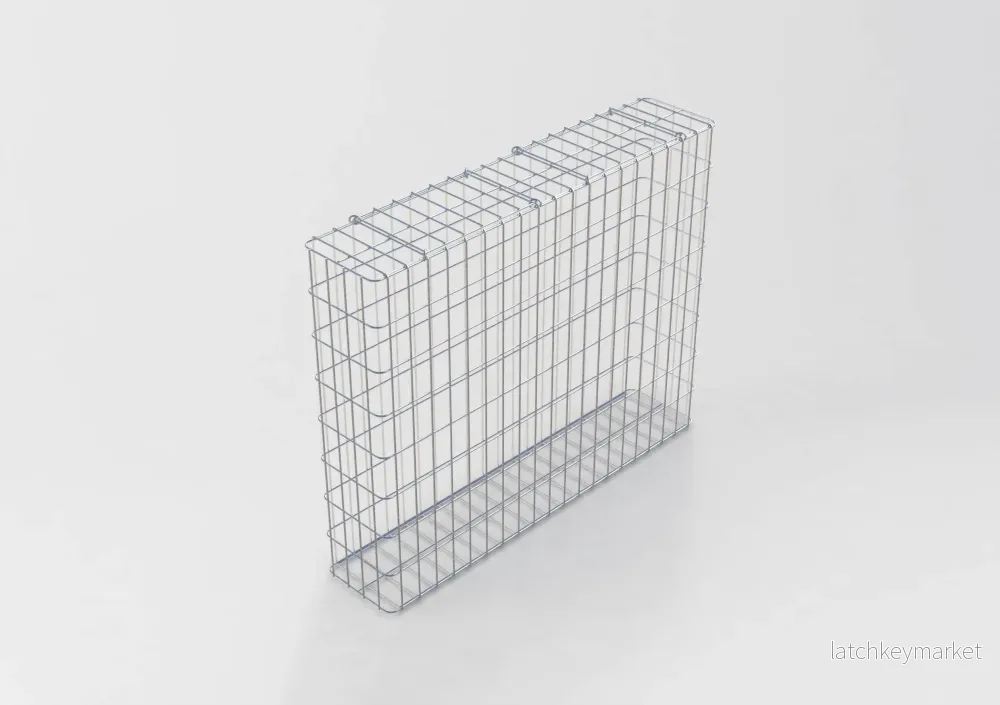Varmförzinkad gabion 102 cm x 82 cm x 22 cm, maskstorlek 5 cm x 10 cm, helsvetsad Varmförzinkad gabion 102 cm x 82 cm x 22 cm, maskstorlek 5 cm x 10 cm, helsvetsad