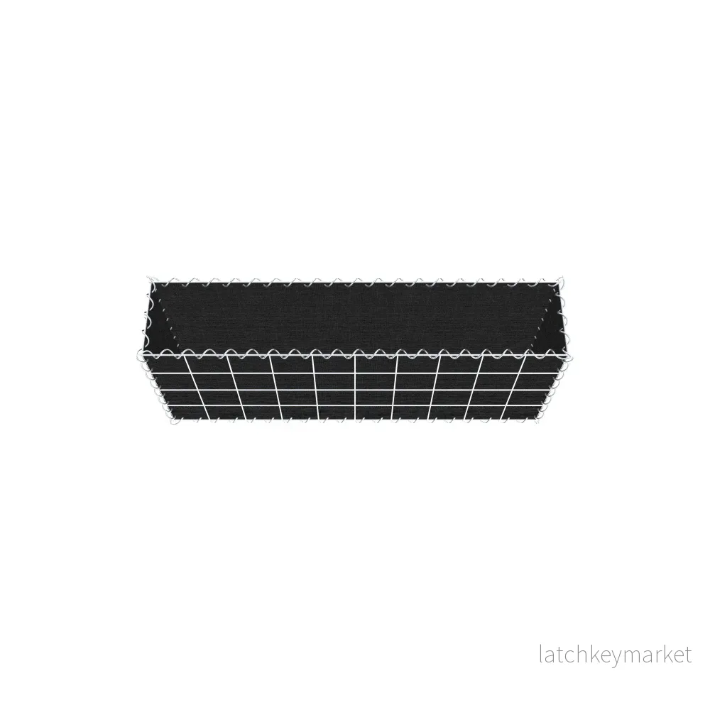 Grön gabion med fleece 100 cm x 40 cm x 20 cm (L x H x D), maskstorlek 10 cm x 10 cm, spiral - Bild 3