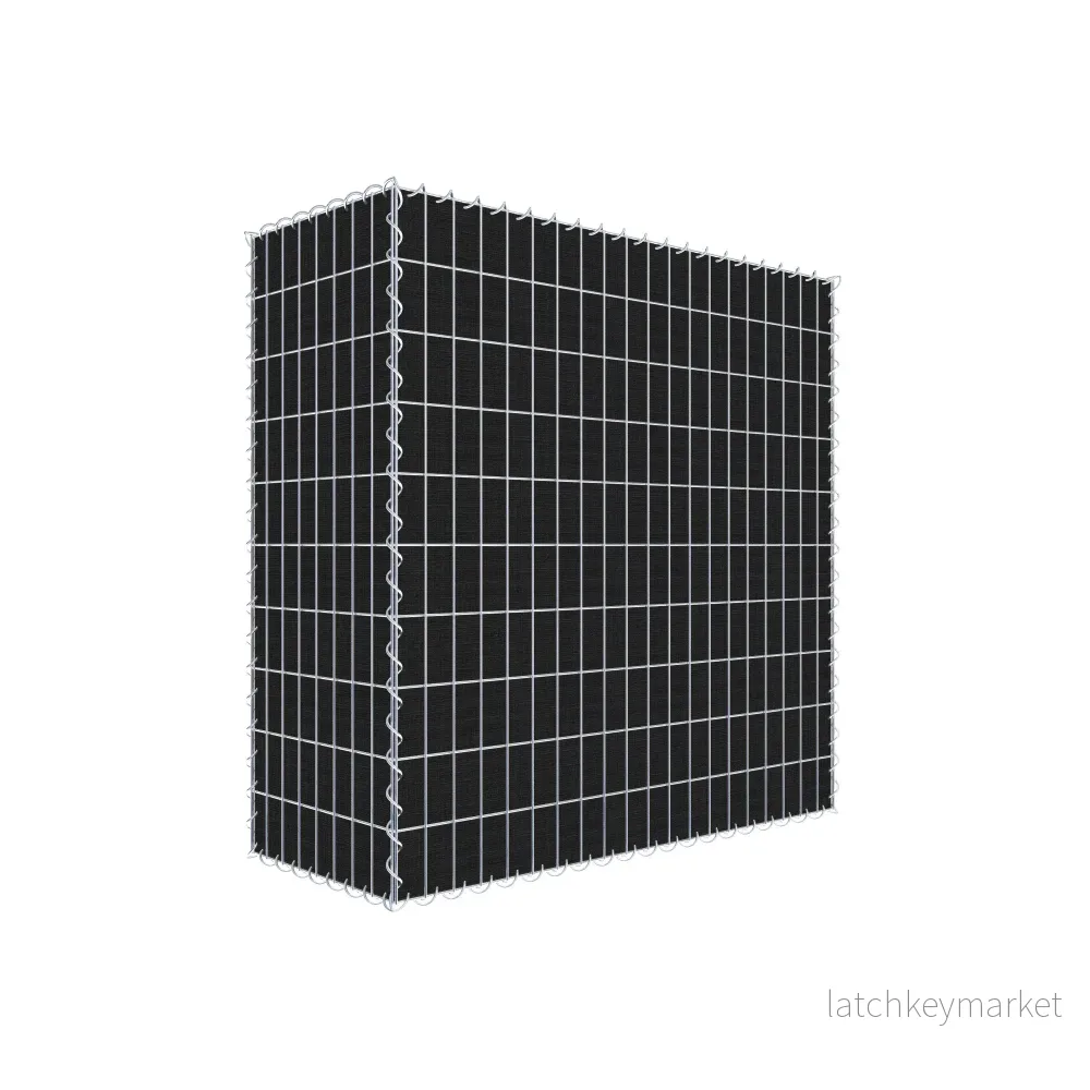Grön gabion med fleece 100 cm x 100 cm x 40 cm (L x H x D), maskstorlek 5 cm x 10 cm, spiral Grön gabion med fleece 100 cm x 100 cm x 40 cm (L x H x D), maskstorlek 5 cm x 10 cm, spiral