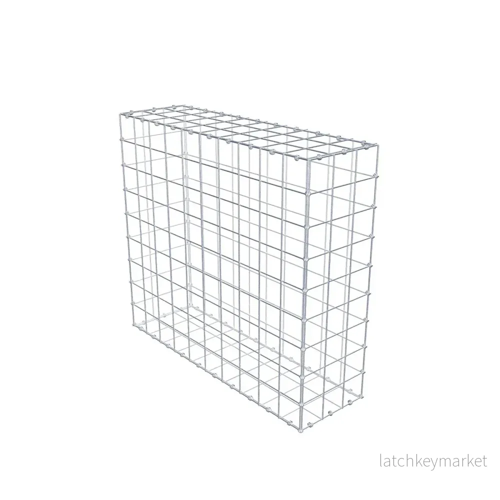 Gabion 100 cm x 90 cm x 30 cm (L x H x D), maskstorlek 10 x 10 cm, spiralring Gabion 100 cm x 90 cm x 30 cm (L x H x D), maskstorlek 10 x 10 cm, spiralring