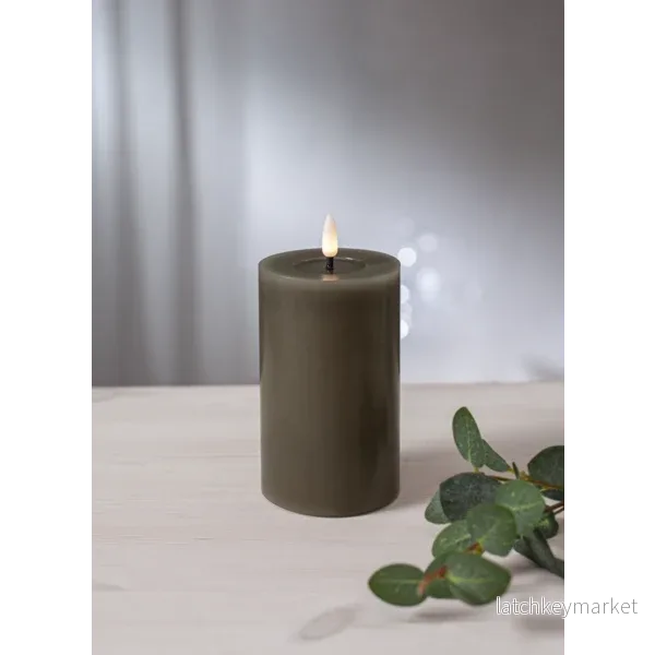 Stearinlys LED Blokklys Flamme Flow Muldvarp 15 cm Stearinlys LED Blokklys Flamme Flow Muldvarp 15 cm