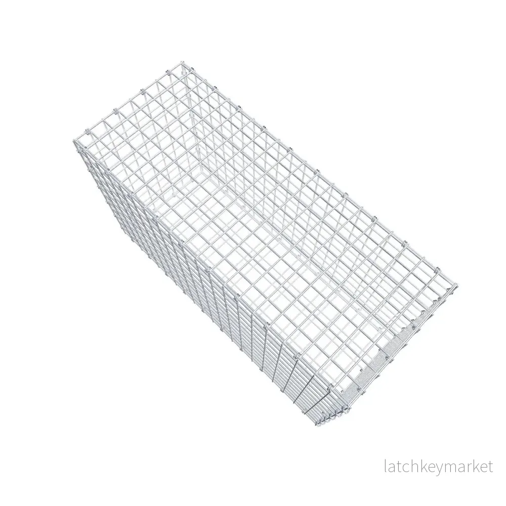Gabion 100 cm x 60 cm x 40 cm (L x H x D), maskstorlek 5 x 5 cm, spiralring - Bild 3