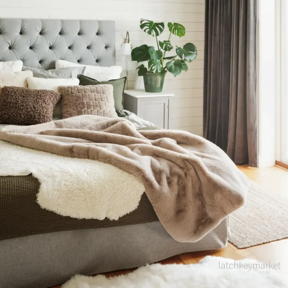 Pläd Karla Taupe - Bild 3