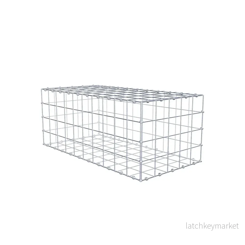 Gabion 100 cm x 40 cm x 50 cm (L x H x D), maskstorlek 10 x 10 cm, spiralring Gabion 100 cm x 40 cm x 50 cm (L x H x D), maskstorlek 10 x 10 cm, spiralring