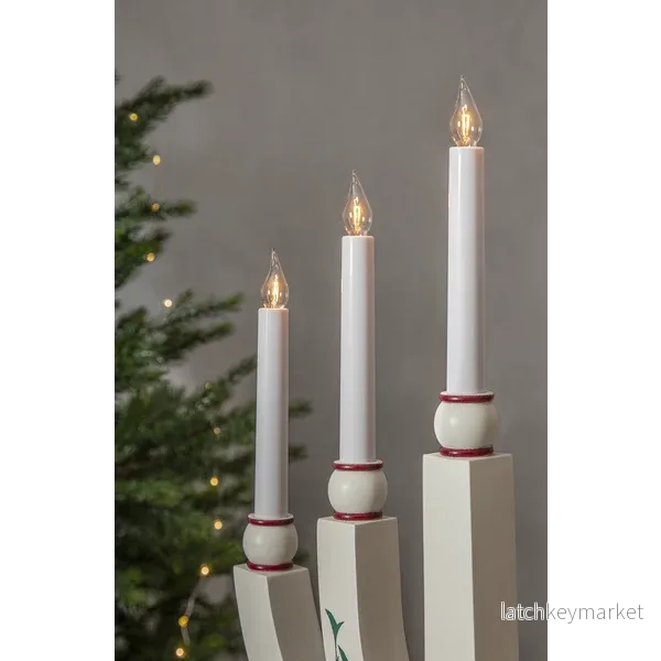 Adventsljusstake Tradition 24 cm vit - Bild 2