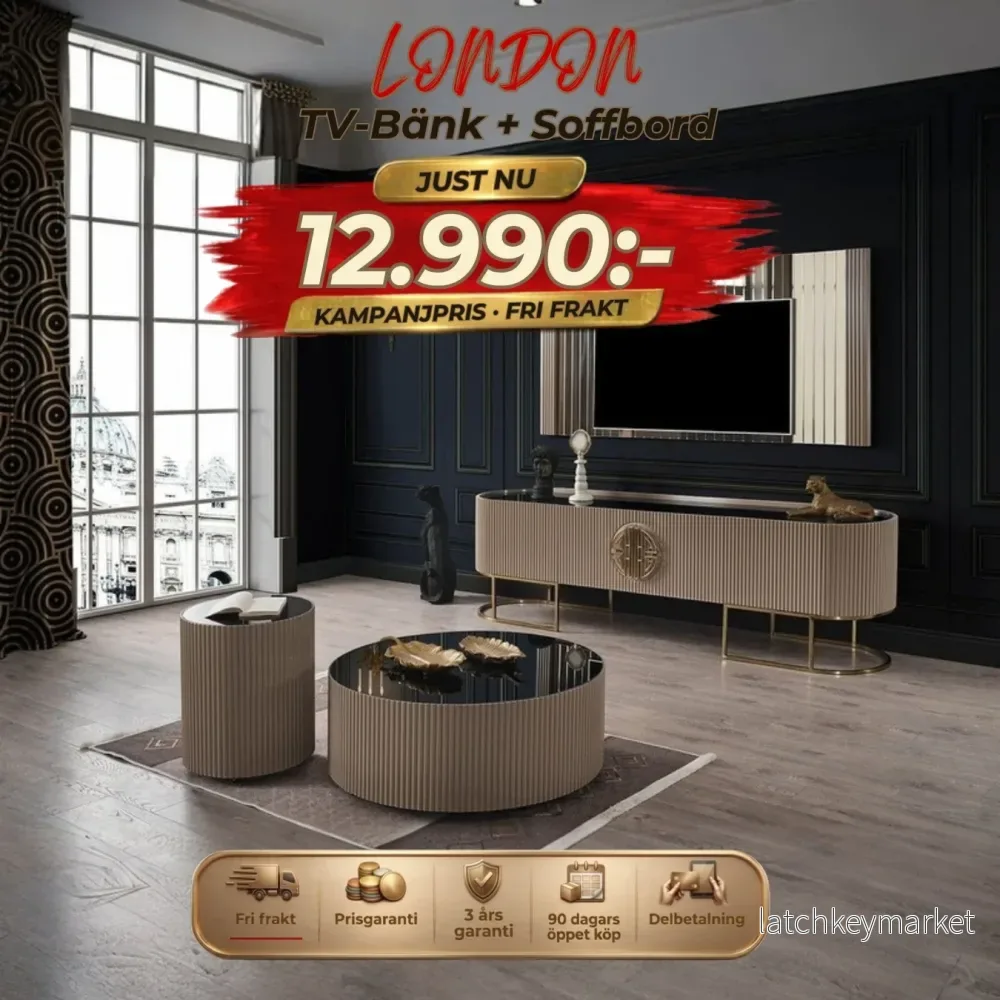 London TV-Bänk + Soffbord London TV-Bänk + Soffbord