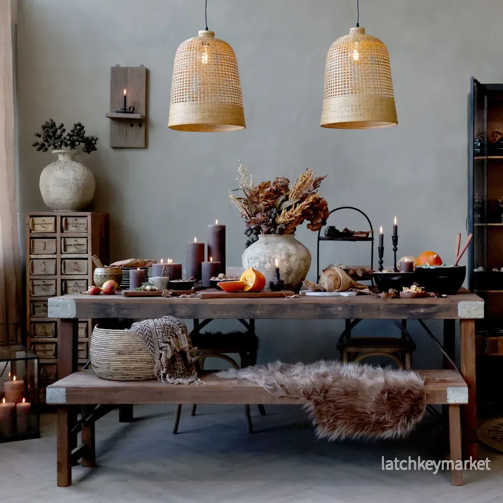 Chic Antique Matbord 200 cm Återvunnet trä med järn - Bild 2