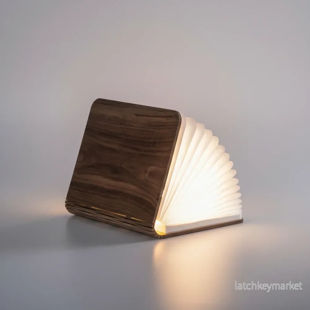 Smart boklampa Book Light Naturträ – Small (två färger)