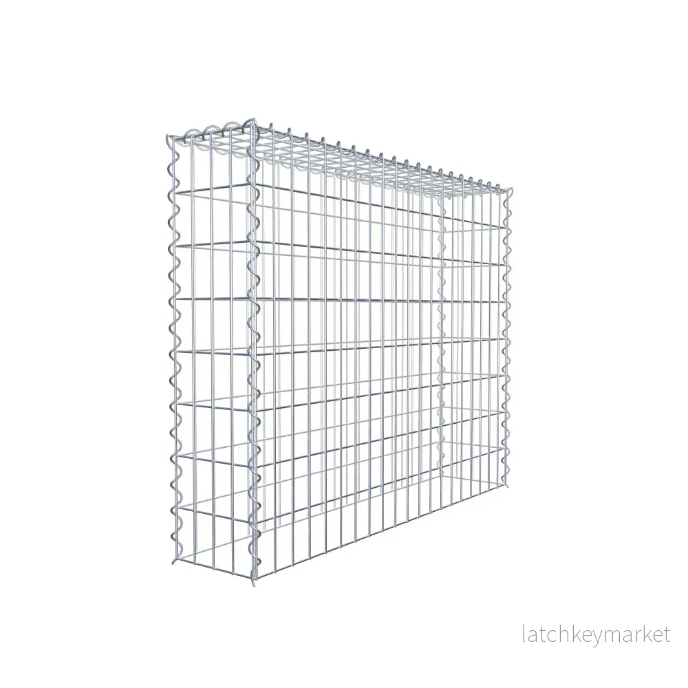 Extra gabion typ 3 100 cm x 80 cm x 20 cm (L x H x D), maskstorlek 5 cm x 10 cm, spiral - Bild 3