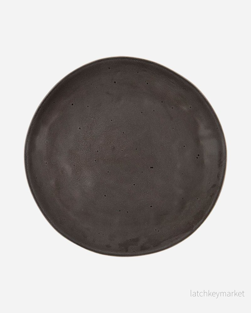 Tallrik Dinner Plate Rustic Dark Grey House Doctor