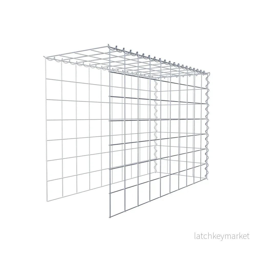 Extra gabion typ 4 100 cm x 70 cm x 40 cm (L x H x D), maskstorlek 10 cm x 10 cm, spiral - Bild 3