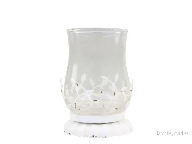 Ljusstake med blad H15/Ø10,5 cm antik creme 1 st REA Ljusstake med blad H15/Ø10,5 cm antik creme 1 st REA