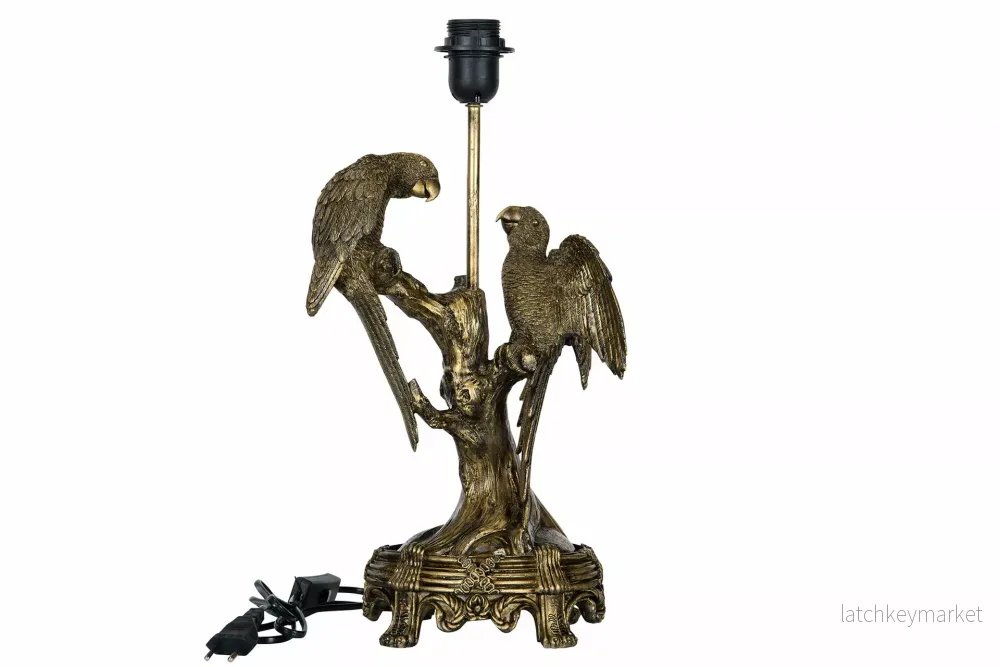 Bordslampa Figur Fåglar Guld Brun Poly 22x45cm HH Bordslampa Figur Fåglar Guld Brun Poly 22x45cm HH