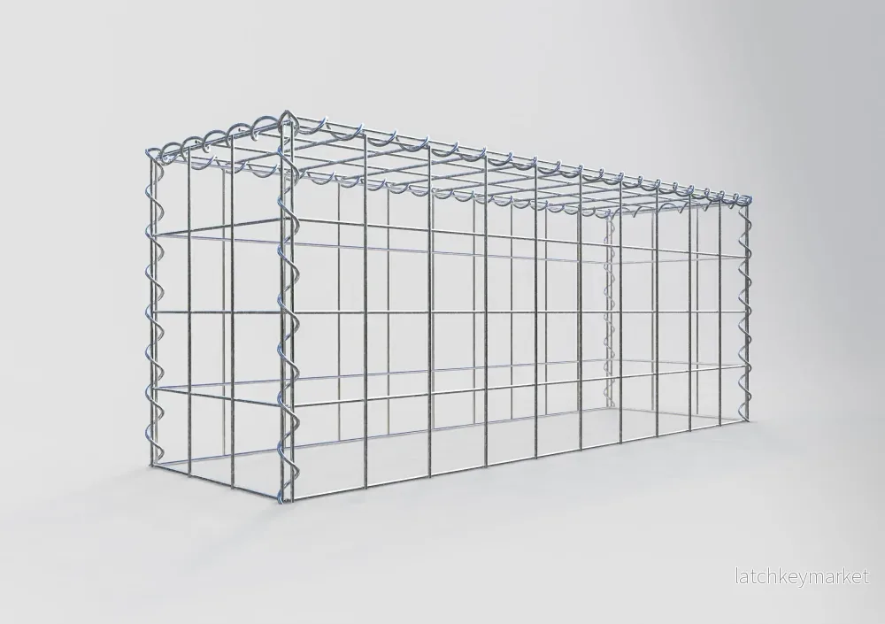 Extra gabion typ 3 100 cm x 40 cm x 30 cm (L x H x D), maskstorlek 10 cm x 10 cm, spiral - Bild 2