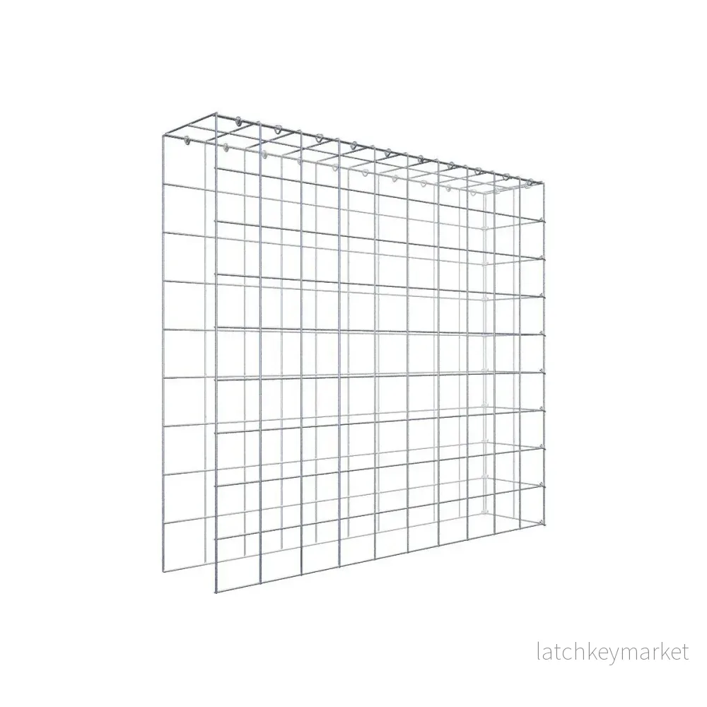 Typ 4 påbyggnadsgabion 100 cm x 90 cm x 20 cm (L x H x D), maskstorlek 10 cm x 10 cm, C-ring Typ 4 påbyggnadsgabion 100 cm x 90 cm x 20 cm (L x H x D), maskstorlek 10 cm x 10 cm, C-ring