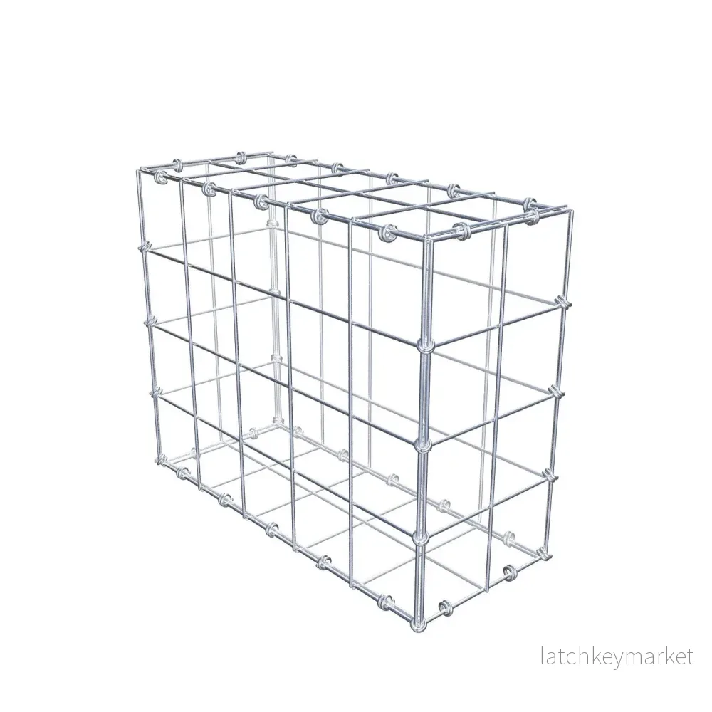 Gabion 50 cm x 40 cm x 20 cm (L x H x D), maskstorlek 10 x 10 cm, spiralring Gabion 50 cm x 40 cm x 20 cm (L x H x D), maskstorlek 10 x 10 cm, spiralring